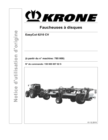 Krone EasyCut 6210 CV Mode d'emploi | Fixfr