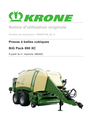 Krone BiG Pack 890 XC Mode d'emploi | Fixfr