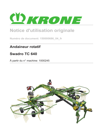 Krone Swadro TC 640 Mode d'emploi | Fixfr