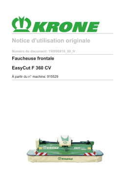 Krone EasyCut F 360 CV [gez./ges.] Mode d'emploi