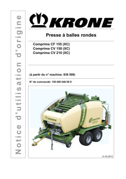 Krone Comprima CF 155, CV 150, CV 210 (XC) Mode d'emploi