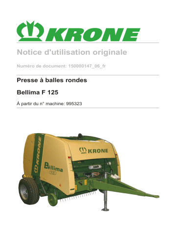 Krone Bellima F 125 Mode d'emploi | Fixfr