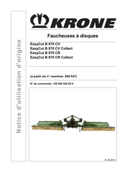 Krone EasyCut B 870 CV (Collect), EasyCut B 870 CR (Collect) Mode d'emploi