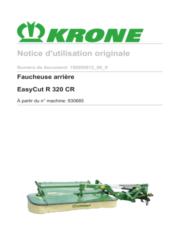 Krone EasyCut R 320 CR Mode d'emploi | Fixfr