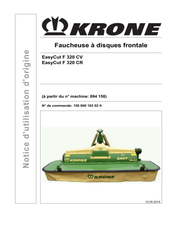 Krone EasyCut F 320 CV, EasyCut F 320 CR Mode d'emploi | Fixfr