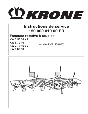 Krone KW 5.50 4x7 bis 8.80/8 Mode d'emploi | Fixfr