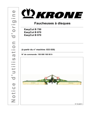 Krone EasyCut B 970 Mode d'emploi | Fixfr