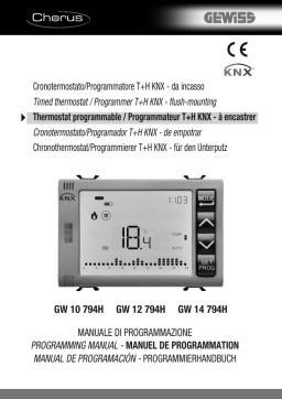 Gewiss GW15794H TIMED THERMOSTAT/PROGRAMMER Manuel du propriétaire