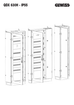 Gewiss GWD3131 BASE AND HEADBOARD - FLOOR-MOUNTING DISTRIBUTION BOARDS - QDX 630 H - 600X250MM Mode d'emploi