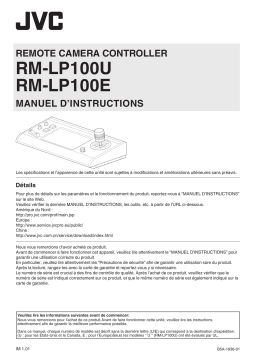 JVC RM-LP100 Report de commandes pour les caméscopes PTZ et IP Mode d'emploi