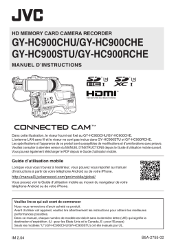 JVC GY-HC900CHE Caméscope ENG HD de live streaming d'épaule / de studio (sans objectif) Mode d'emploi