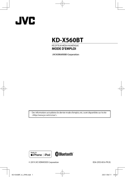 JVC KD-X560BT 1DIN, Mechless, Multimedia system Manuel utilisateur