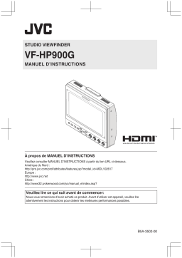 JVC VF-HP900 7" Studio Viewfinder for GY-HC900CH Camera Mode d'emploi