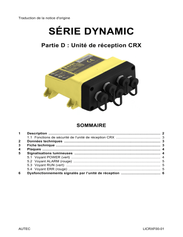 Autec s.r.l. OQA-CRXNH022 Transceiverunit Manuel utilisateur | Fixfr