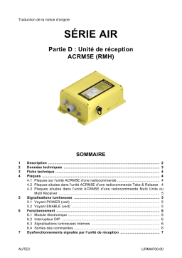 Autec s.r.l. OQA-RMHNA00M Transceiverunit Manuel utilisateur