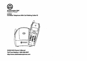 Belco International NYC-GH5810 2.4GHz/5.8GHzAnalog Cordless Phone Manuel utilisateur | Fixfr