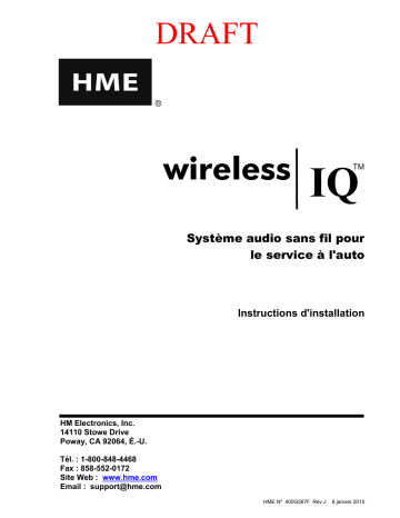 HM Electronics BYM1404 Wirelessbelt pack transceiver Manuel utilisateur | Fixfr