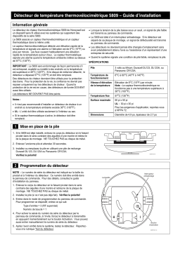 Honeywell International CFS8DL5809XT WirelessRate-of-Rise Heat Detector Manuel utilisateur