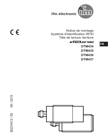 UN6-DTMHFIB | ifm electronic gmbh UN6-DTMHFIN RFIDread/write head Manuel utilisateur | Fixfr