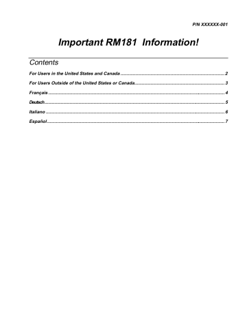 Intermec Technologies HN2RM181-24 PCMCIAWLAN Card Module Manuel utilisateur | Fixfr