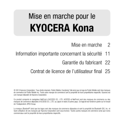 KYOCERA V65S2150A1 DUALBAND CDMA MOBILE PHONE Manuel utilisateur