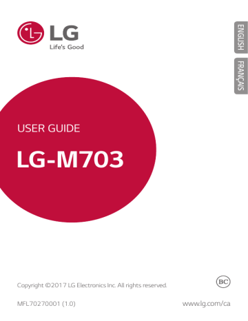 LG Electronics MobileComm USA ZNFM703 Multi-bandGSM/EDGE/UMTS/LTE Phone Manuel utilisateur | Fixfr