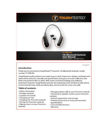Mizco International RZOTTHFBPN BluetoothNeckband Earphone Manuel utilisateur | Fixfr