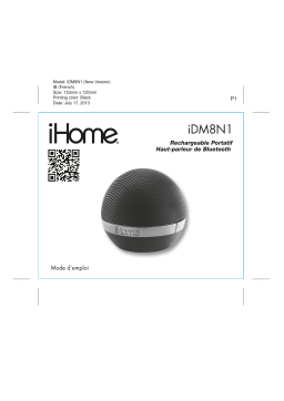 SDI Technologies EMOIDM8N1 Portablerechargeable bluetooth speaker Manuel utilisateur