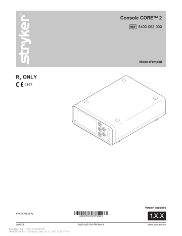 Stryker Instruments Q9R-5400052020 13.56MHz RFID Module Manuel utilisateur | Fixfr