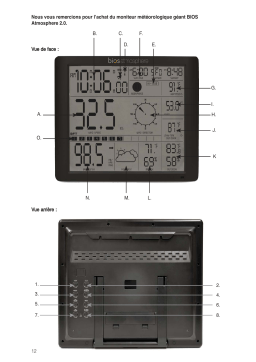 THERMOR VX5-375RX JUMBOSCREEN WEATHER STATION Manuel utilisateur