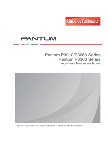 Zhuhai Pantum Electronics 2AEGOPANTUM-4 MonochromeLaser Printer Manuel utilisateur | Fixfr