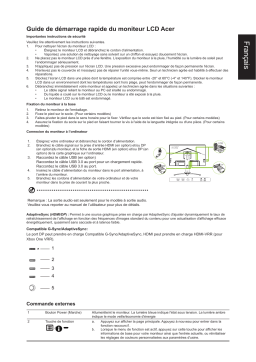 Acer XB273GX Monitor Guide de démarrage rapide