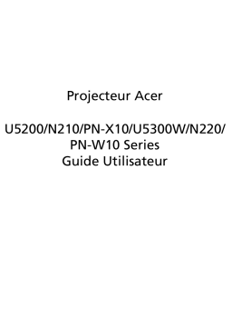 Acer U5200 Projector Manuel utilisateur