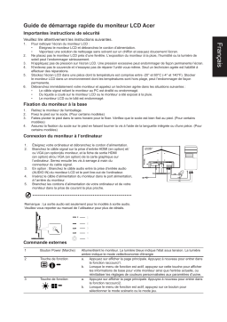 Acer KB272B Monitor Guide de démarrage rapide