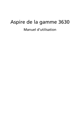 Acer Aspire 3630 Notebook Manuel utilisateur