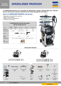 GYS SPEEDLINER PREMIUM EXPERT 400 Fiche technique