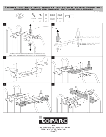 GYS Trolley extender for double wire feeder Manuel du propriétaire | Fixfr