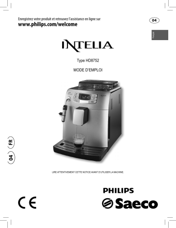 Saeco HD8752/82 Intelia Kaffeevollautomaten Manuel utilisateur | Fixfr