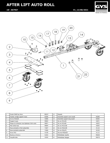 GYS AFTER LIFT AUTO ROLL Manuel du propriétaire | Fixfr