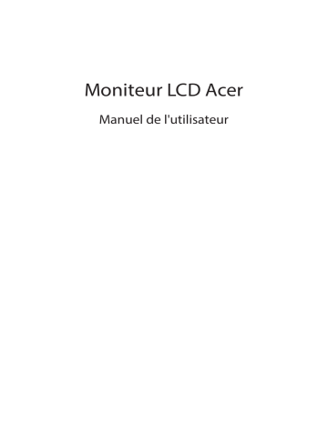 Acer EB192QA Monitor Manuel utilisateur | Fixfr