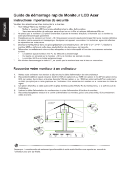 Acer CZ320Q Monitor Guide de démarrage rapide