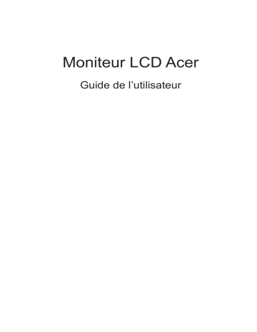 Acer EH220Q Monitor Manuel utilisateur | Fixfr