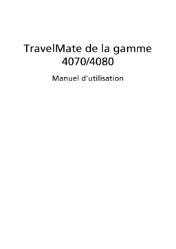 Acer TravelMate 4070 Notebook Manuel utilisateur