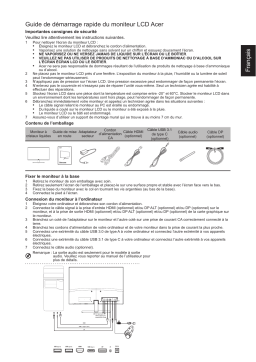 Acer RC271U Monitor Guide de démarrage rapide