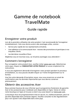 Acer TravelMate 8473TG Notebook Guide de démarrage rapide
