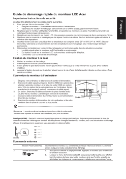 Acer KA242YB Monitor Guide de démarrage rapide