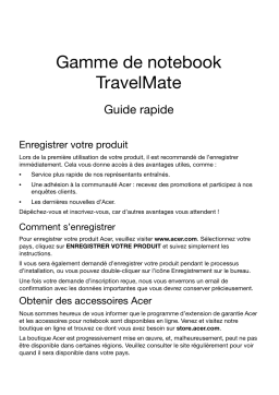 Acer TravelMate P653-M Notebook Guide de démarrage rapide