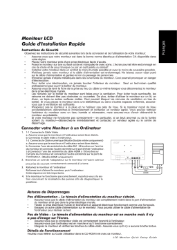 Acer V205HL Monitor Guide de démarrage rapide