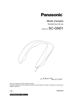 Panasonic SCGN01E Mode d'emploi