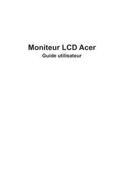 Acer X38S Monitor Manuel utilisateur